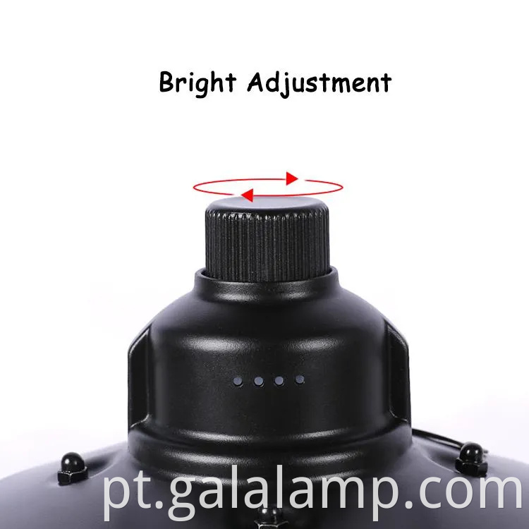 Lâmpada de acampamento de LED à prova d'água com carregamento USB para o ar livre